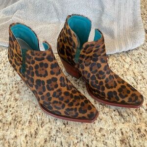 Leopard Print Ankle Boots